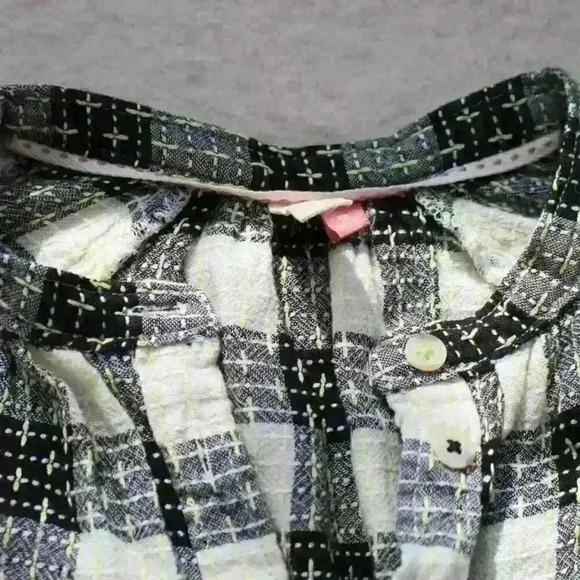 PILCRO Long Sleeve Lightweight Breezy Embroidered Button Up Mandarin Collar XS - Picture 8 of 12